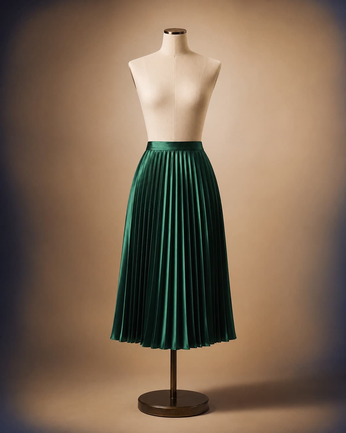 Pleated Midi Skirt